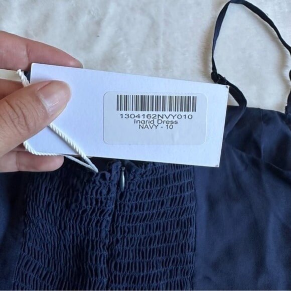 NWT Reformation Ingrid Dress in Navy Size 10 - Picture 7 of 12